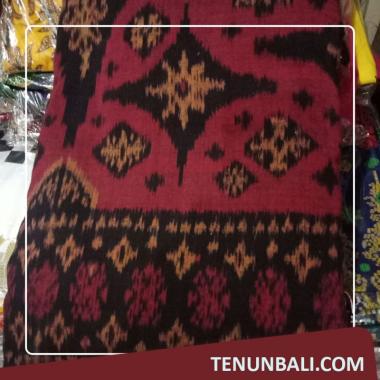 Kain Endek Bali Meteran Motif Rembang Merah