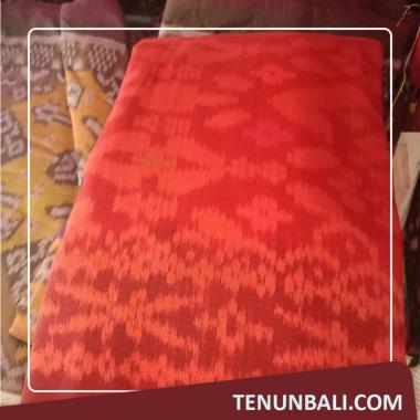 Kain Endek Meteran motif songket warna Merah